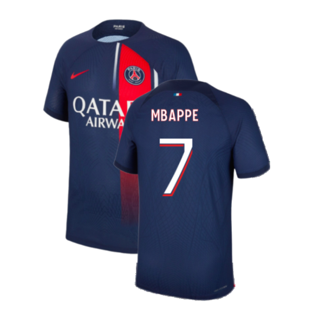 (XL) 2023-2024 PSG Home Shirt (Mbappe 7)