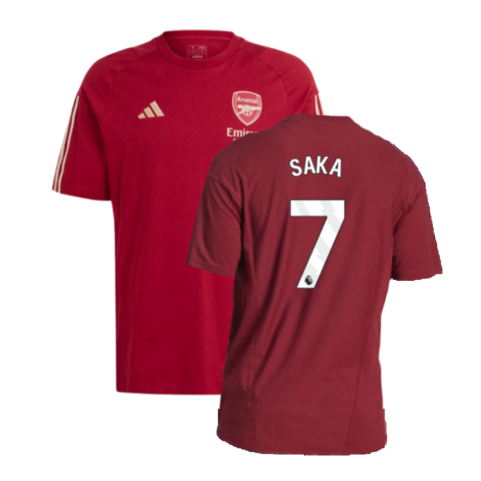 (S) 2023-2024 Arsenal Training Tee (Red) (Saka 7)