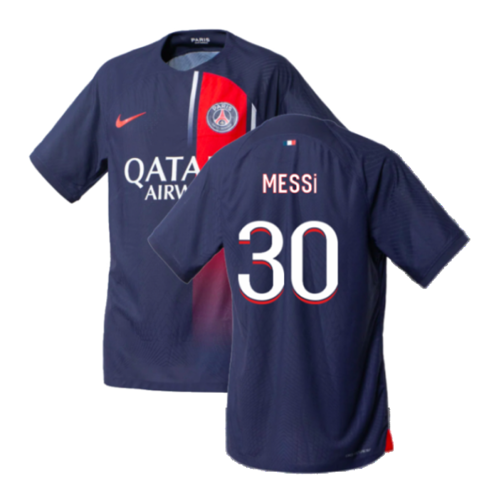 Nike (L) 2023-2024 Psg Home Match Authentic Shirt (Messi 30)