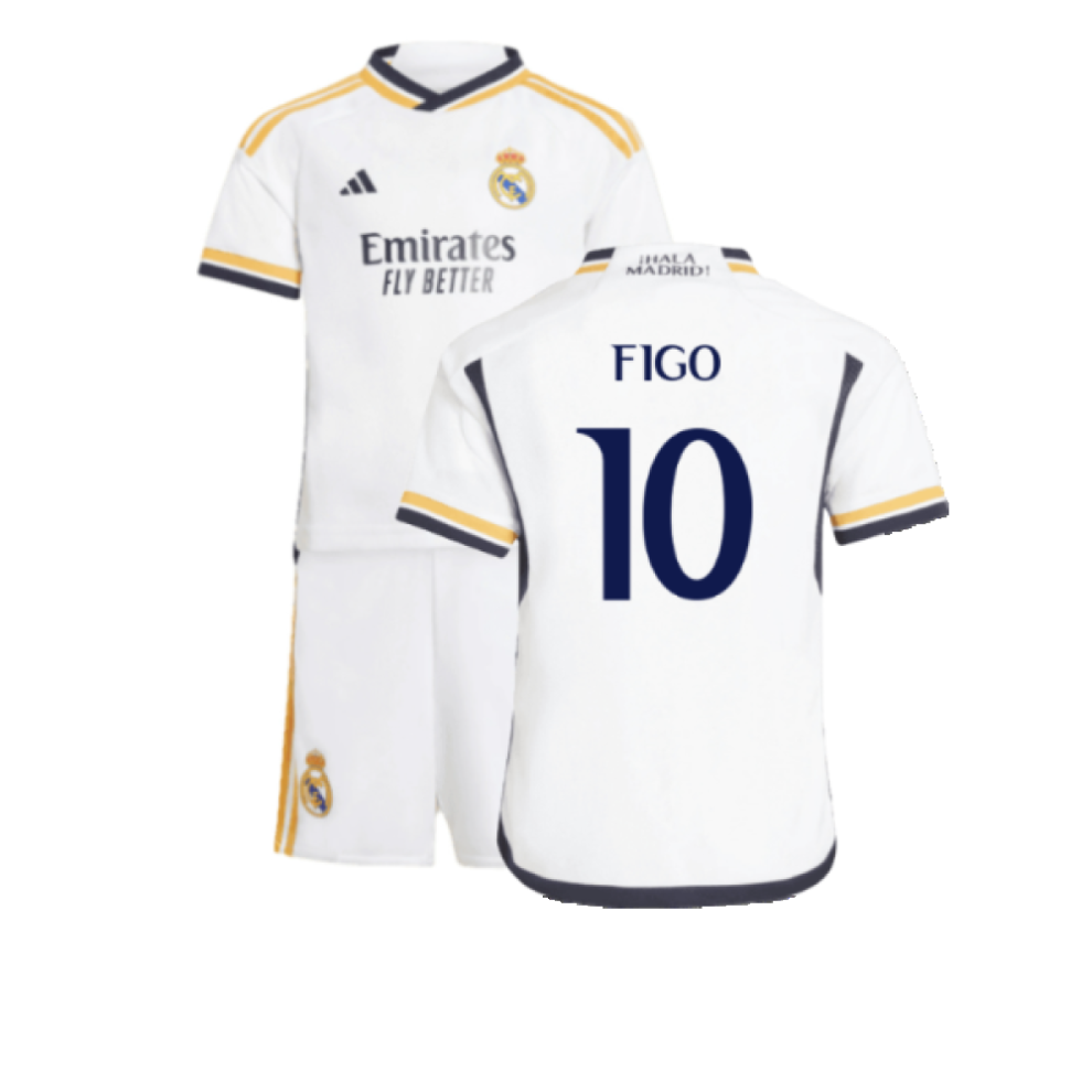 (3-4 Years) 2023-2024 Real Madrid Home Mini Kit (Figo 10)