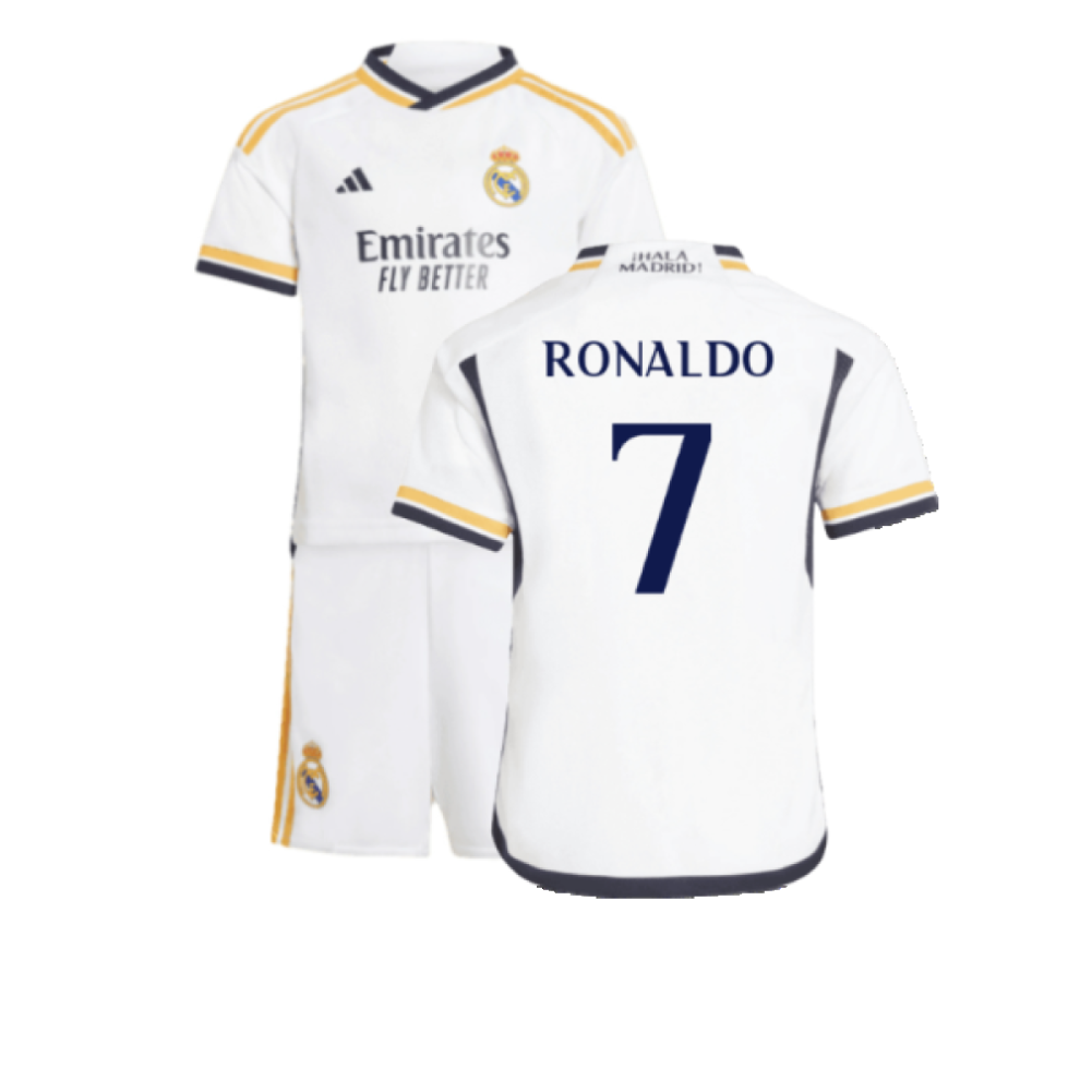 (3-4 Years) 2023-2024 Real Madrid Home Mini Kit (Ronaldo 7)