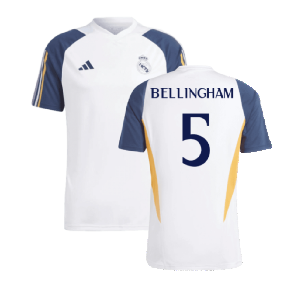Adidas (Xxl) 2023-2024 Real Madrid Training Shirt (White) (Bellingham 5) White