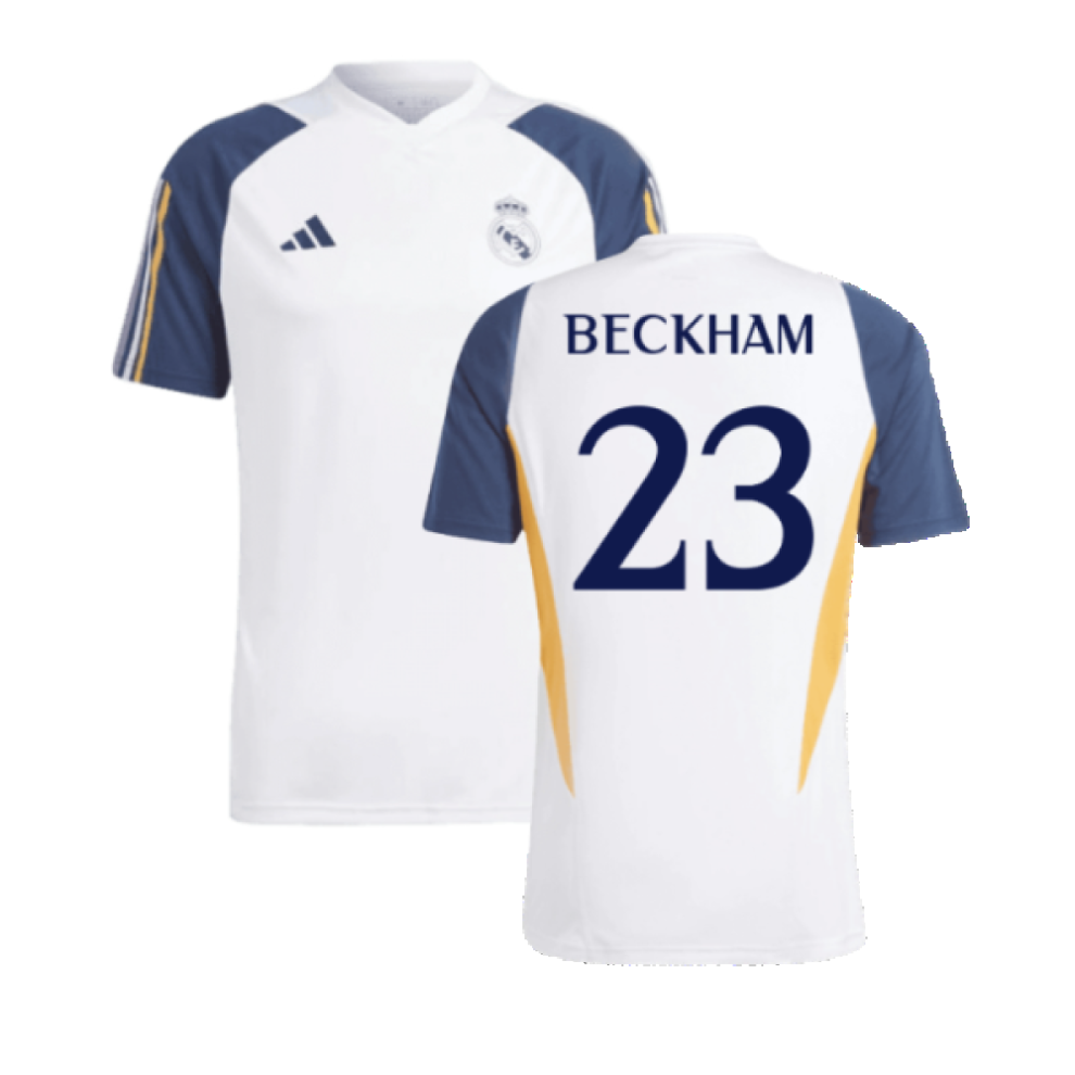 Adidas (Xxl) 2023-2024 Real Madrid Training Shirt (White) (Beckham 23) White