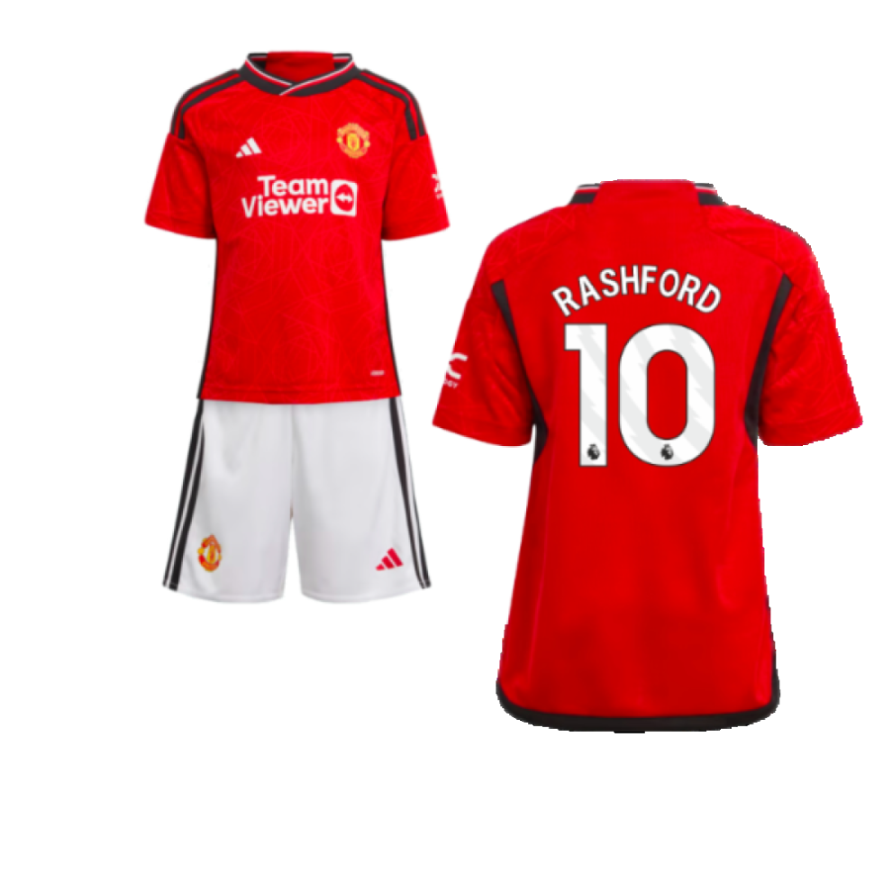 Adidas (18-24 Months) 2023-2024 Man Utd Home Mini Kit (Rashford 10)