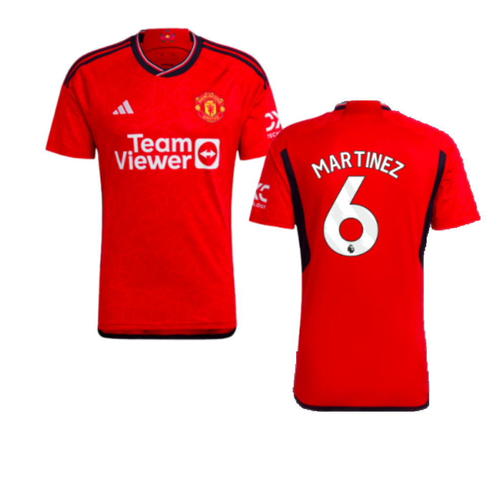 (3XL) 2023-2024 Man Utd Home Shirt (Martinez 6)