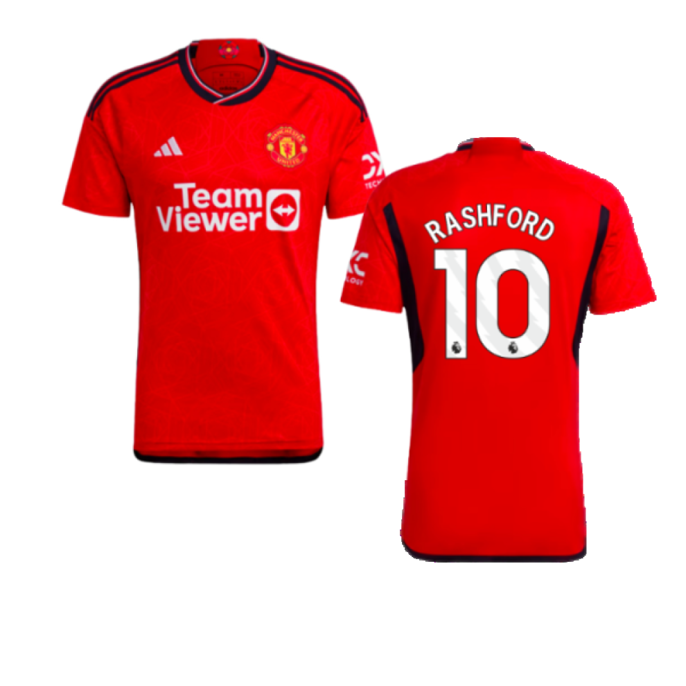 Adidas (Xl) 2023-2024 Man Utd Home Shirt (Rashford 10)