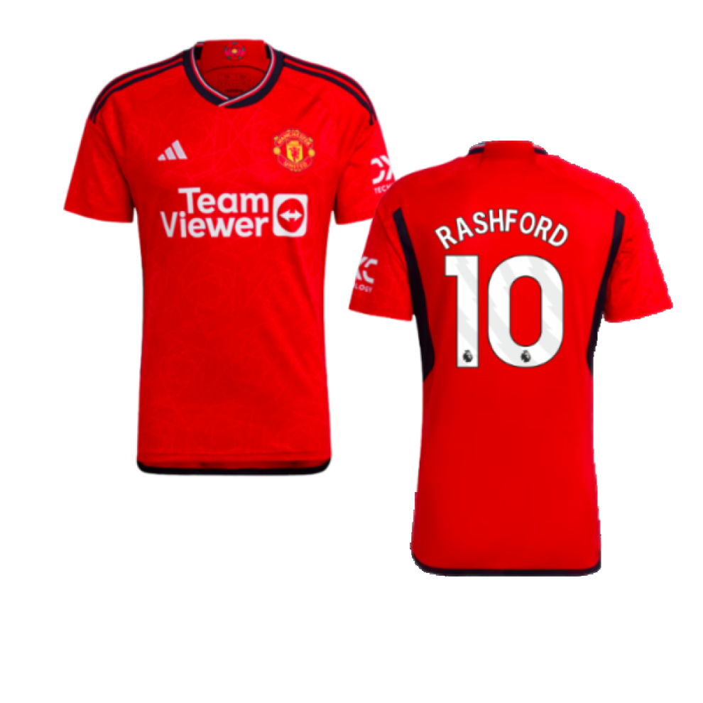 (L) 2023-2024 Man Utd Home Shirt (Rashford 10)