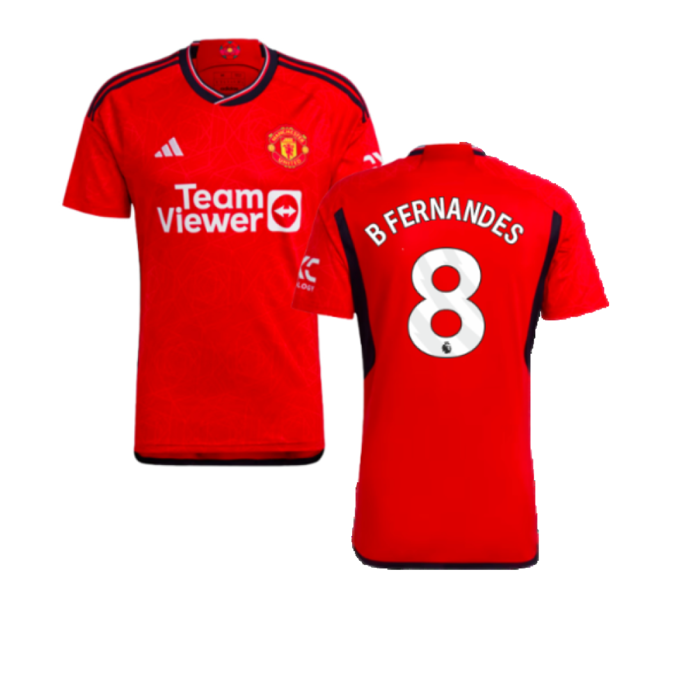 Adidas (M) 2023-2024 Man Utd Home Shirt (B Fernandes 8)