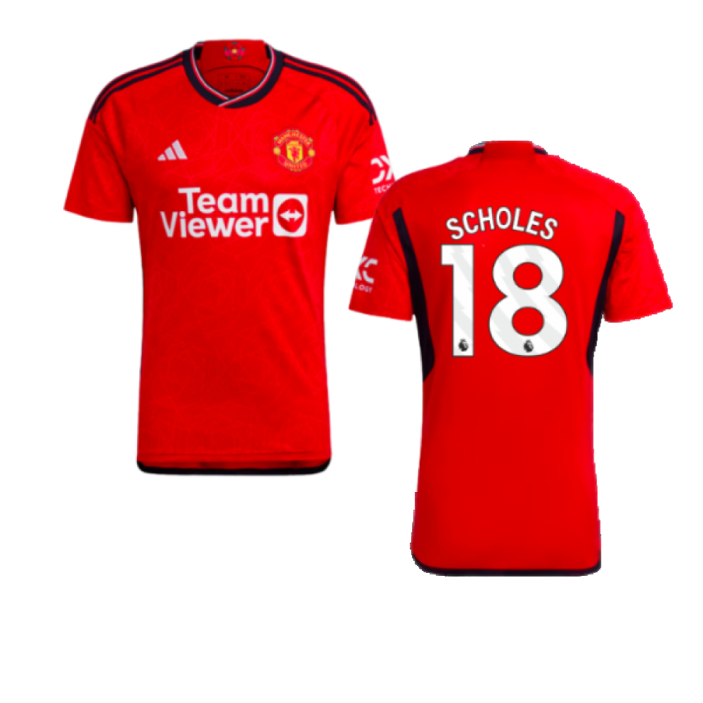 Adidas (Xxl) 2023-2024 Man Utd Home Shirt (Scholes 18)