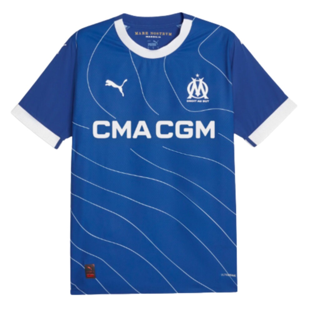Puma (S) 2023-2024 Marseille Away Shirt Blue