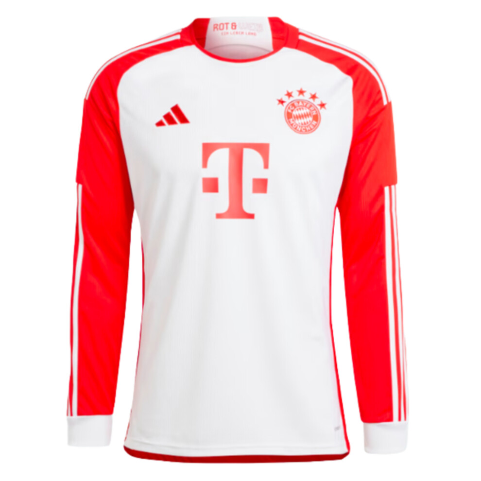 Adidas (Xxl) 2023-2024 Bayern Munich Long Sleeve Home Shirt (Kids)