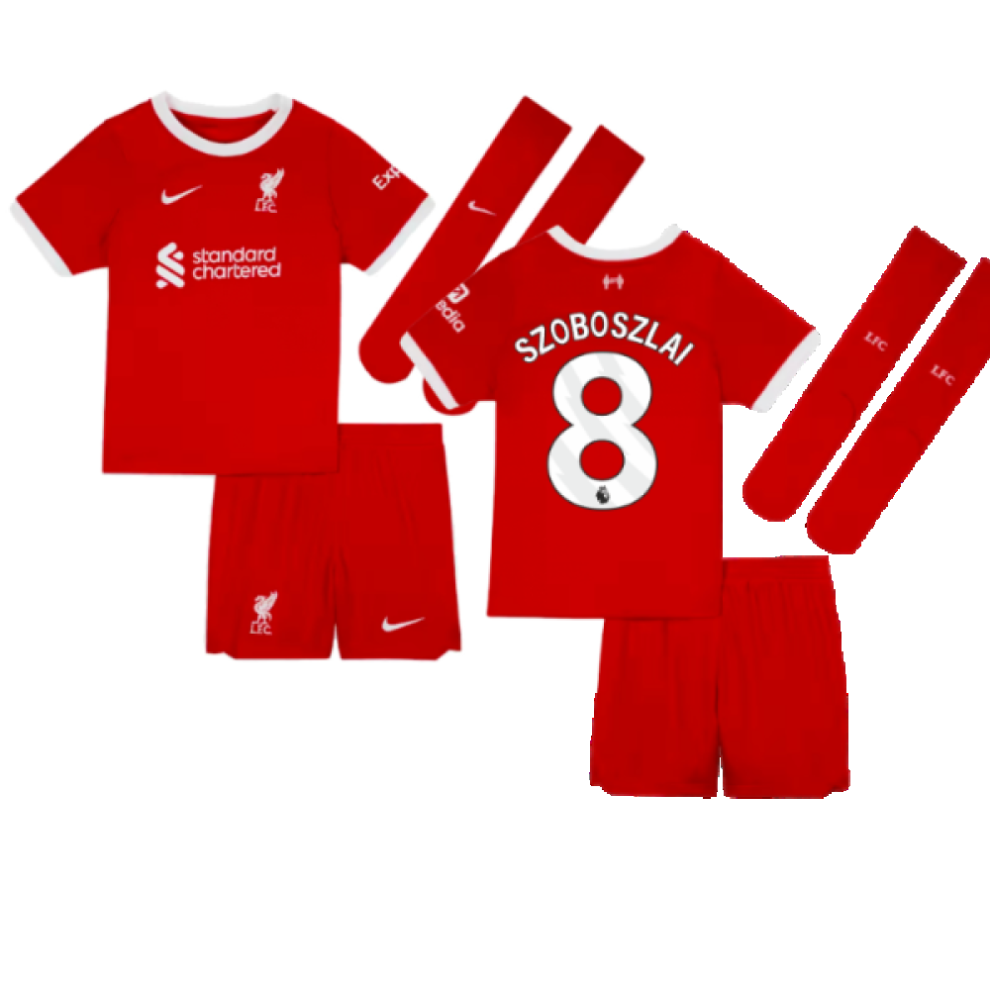 Nike (Xsb) 2023-2024 Liverpool Home Little Boys Mini Kit (Szoboszlai 8)