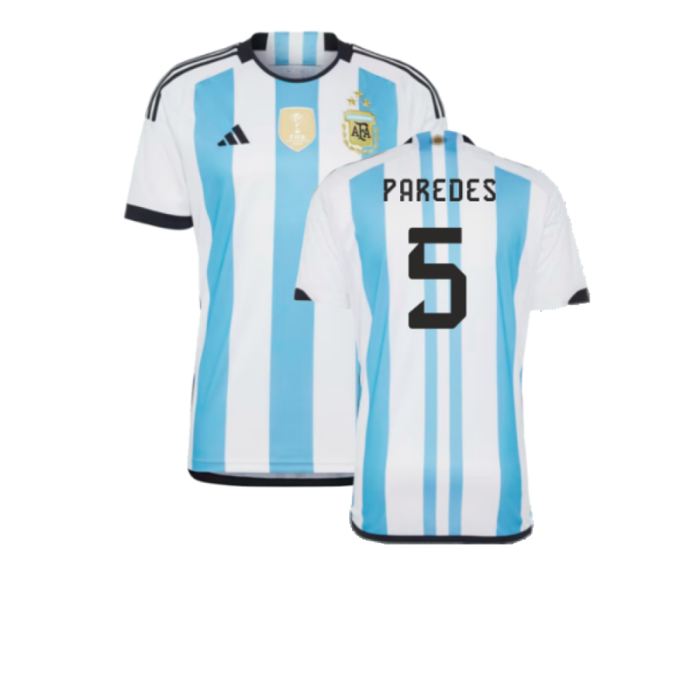Adidas (3Xl) Argentina 2022 World Cup Winners Home Shirt (Paredes 5)