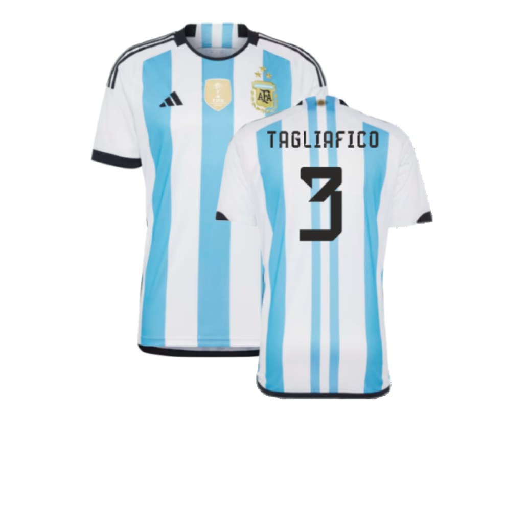 Adidas (3Xl) Argentina 2022 World Cup Winners Home Shirt (Tagliafico 3)