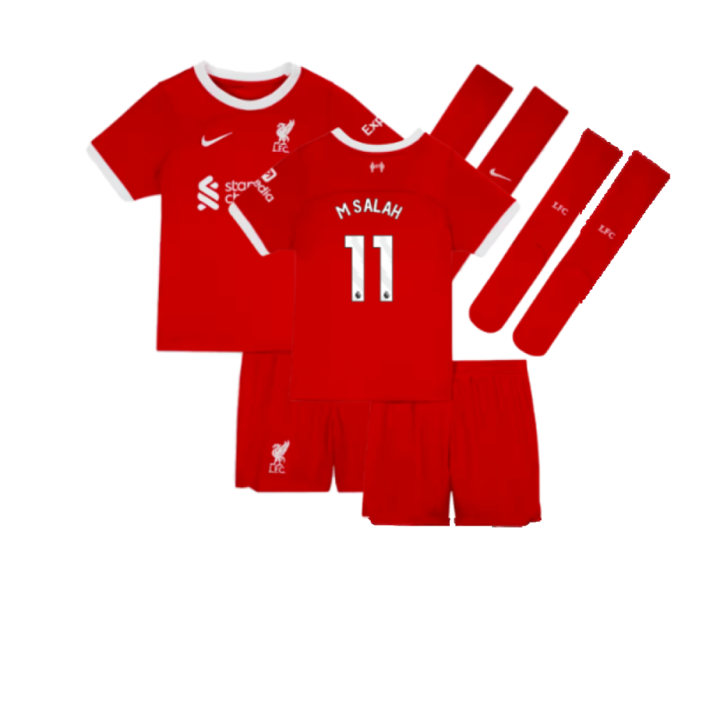 Nike (Sb) 2023-2024 Liverpool Home Little Boys Mini Kit (M Salah 11)