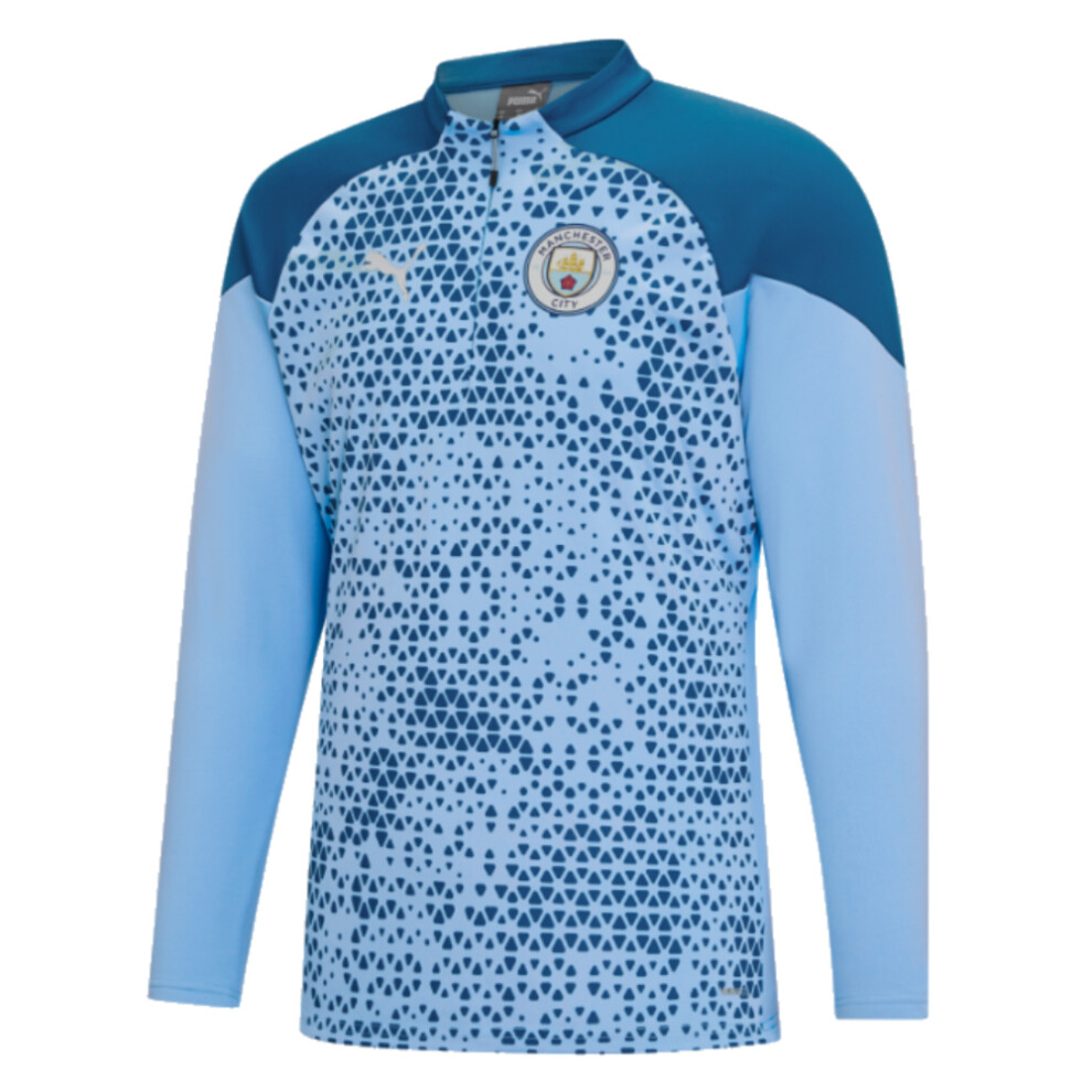 (L) 2023-2024 Man City Training Fleece (Light Blue)