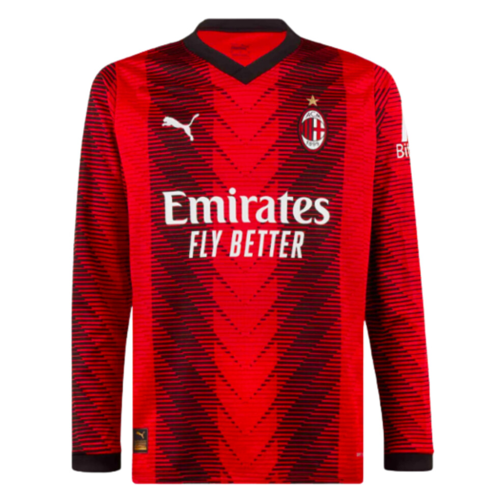 Puma (M) 2023-2024 Ac Milan Long Sleeve Home Shirt