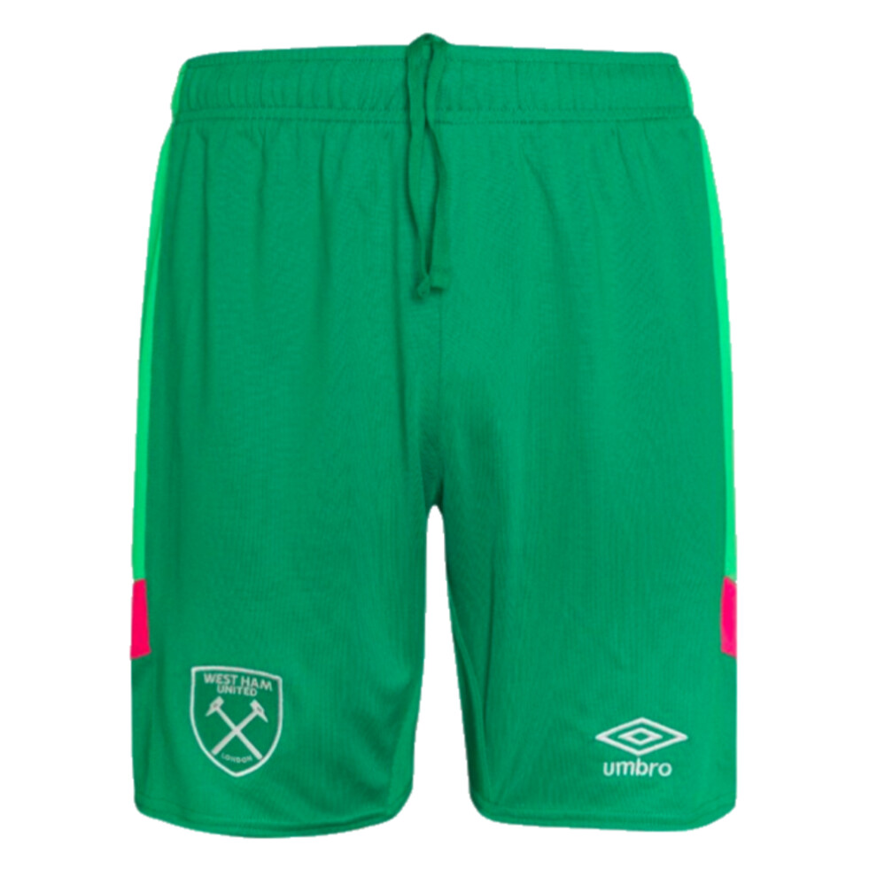 (LB) 2023-2024 West Ham Goalkeeper Shorts (Green) - Kids