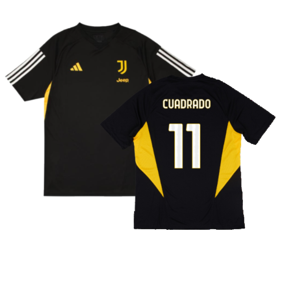 (3XL) 2023-2024 Juventus Training Shirt (Black) (CUADRADO 11)