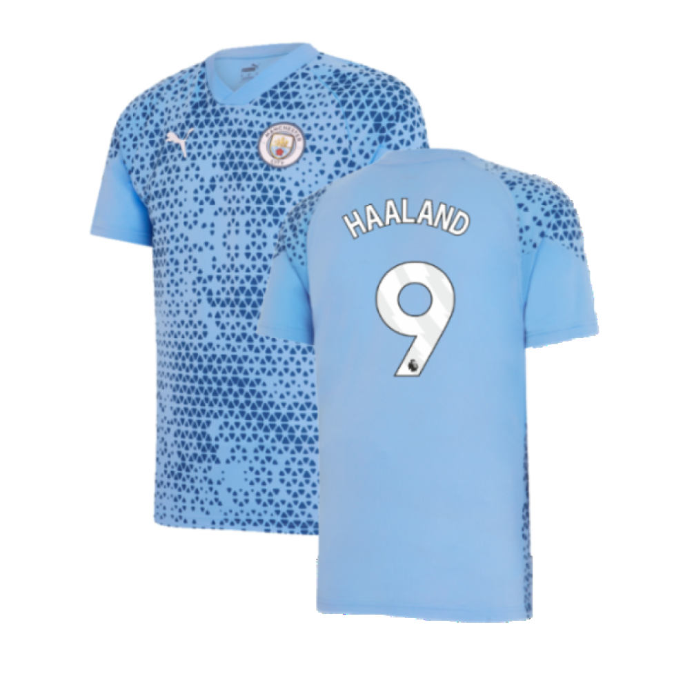 (M) 2023-2024 Man City Training Jersey (Light Blue) (HAALAND 9)