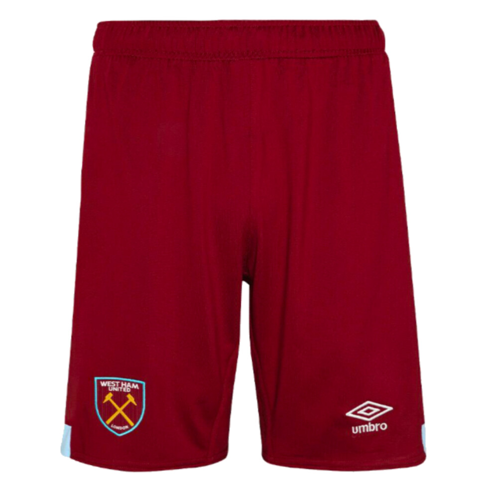 Umbro (Sb) 2023-2024 West Ham Home Shorts (Claret) - Kids