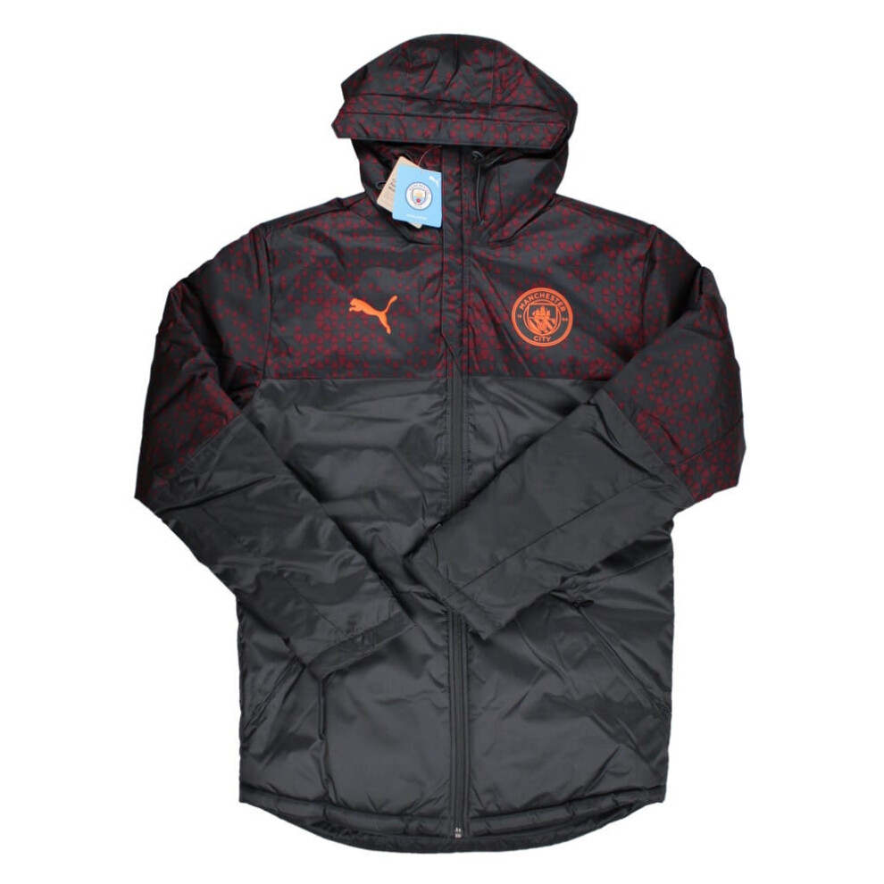 (XL) 2023-2024 Man City Graphic Winter Jacket (Strong Grey)