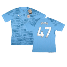 (L) 2023-2024 Man City Training Jersey Pro (Light Blue) (FODEN 47)