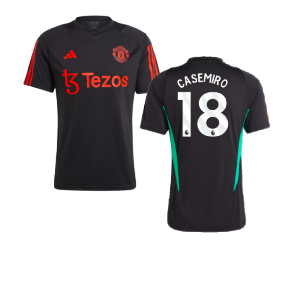 (L) 2023-2024 Man Utd Training Jersey (Black) (Casemiro 18)