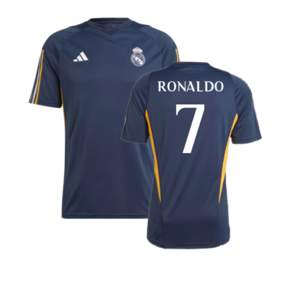 (XL) 2023-2024 Real Madrid Training Shirt (Legend Ink) (Ronaldo 7)