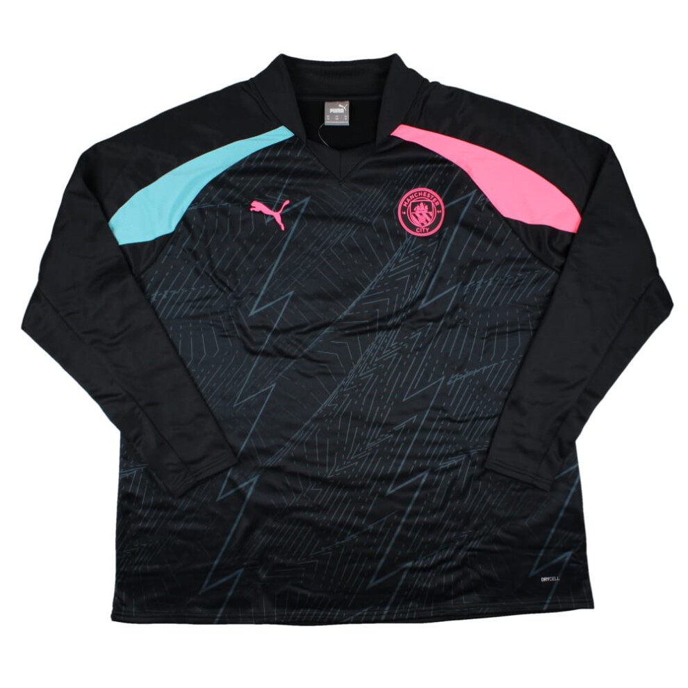 Puma (3Xl) 2023-2024 Man City Pre-Match Ls Sweat Top (Dark Navy) Blue