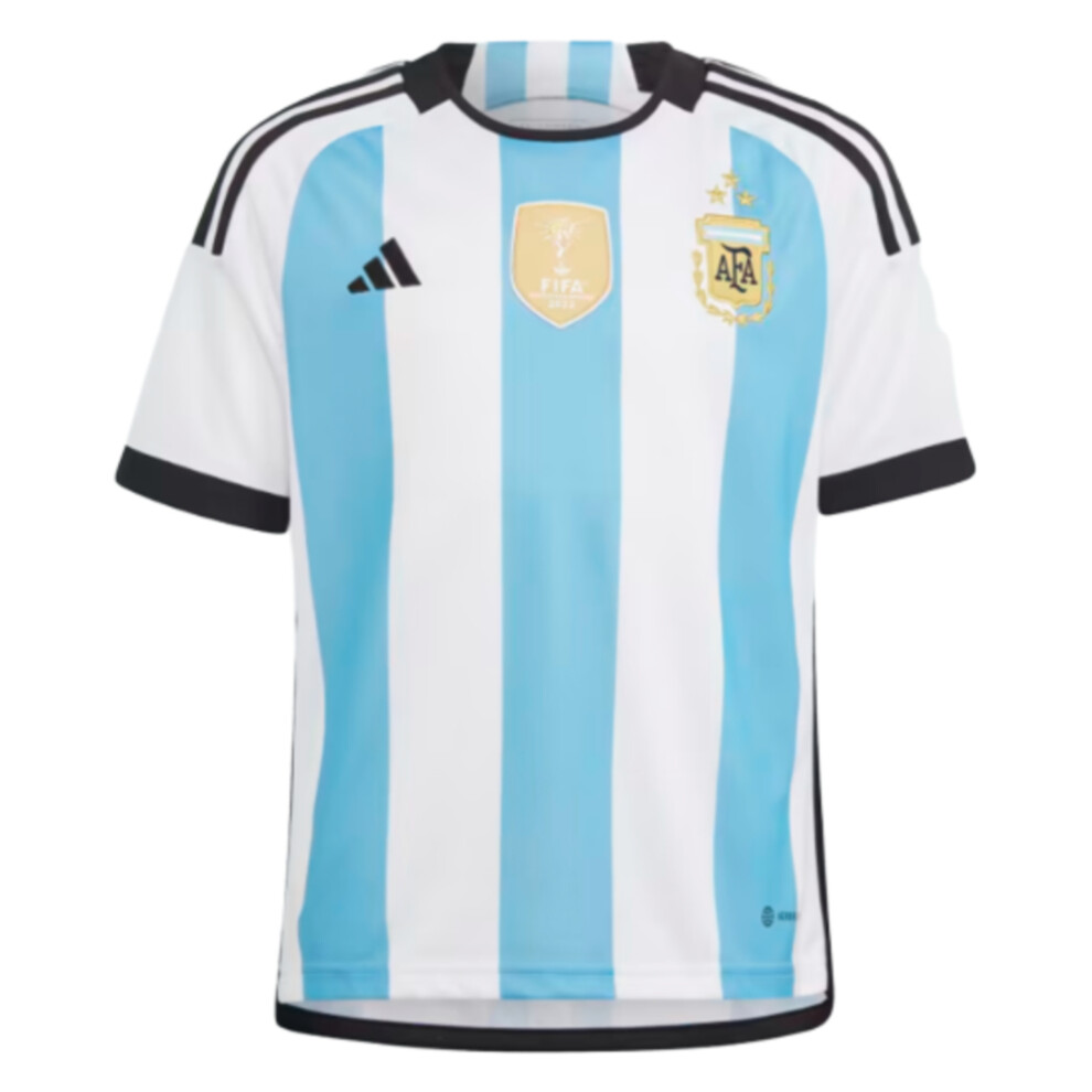 Adidas (Xlb) Argentina 2022 World Cup Winners Home Shirt - Kids