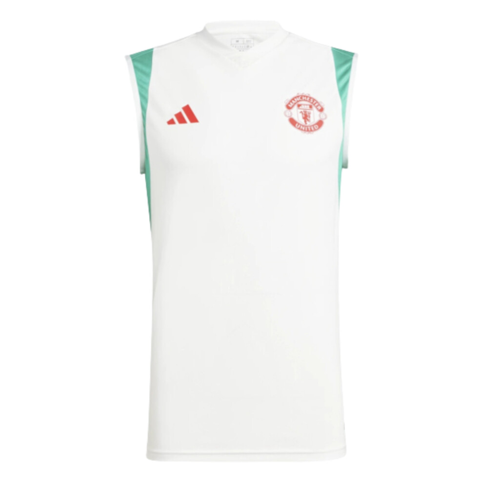 (M) 2023-2024 Man Utd Sleeveless Jersey (White)