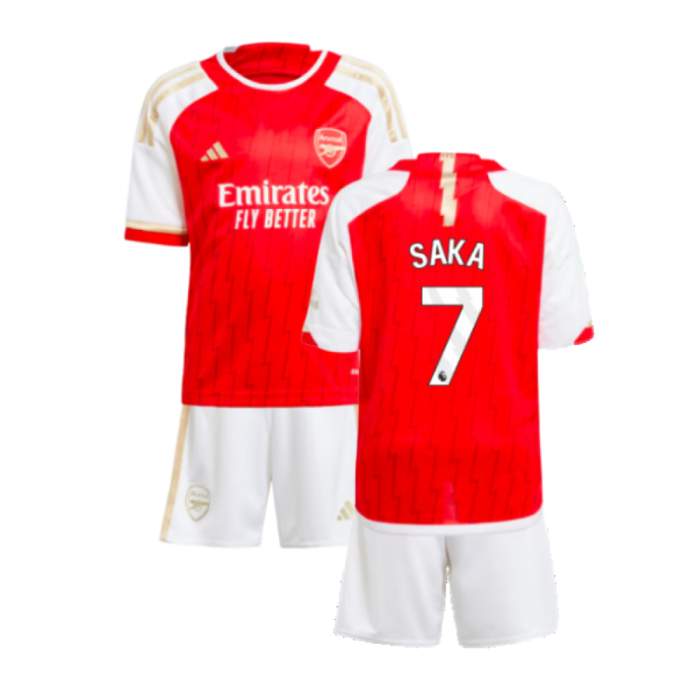 (3-4 Years) 2023-2024 Arsenal Home Mini Kit (Saka 7)