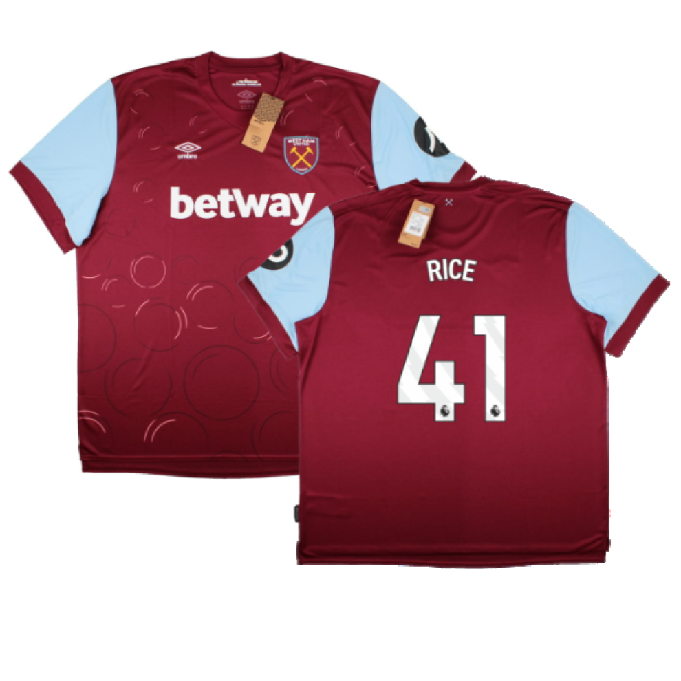 (XL) 2023-2024 West Ham United Home Shirt (RICE 41)