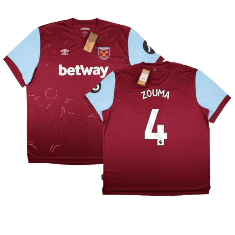 (M) 2023-2024 West Ham United Home Shirt (ZOUMA 4)