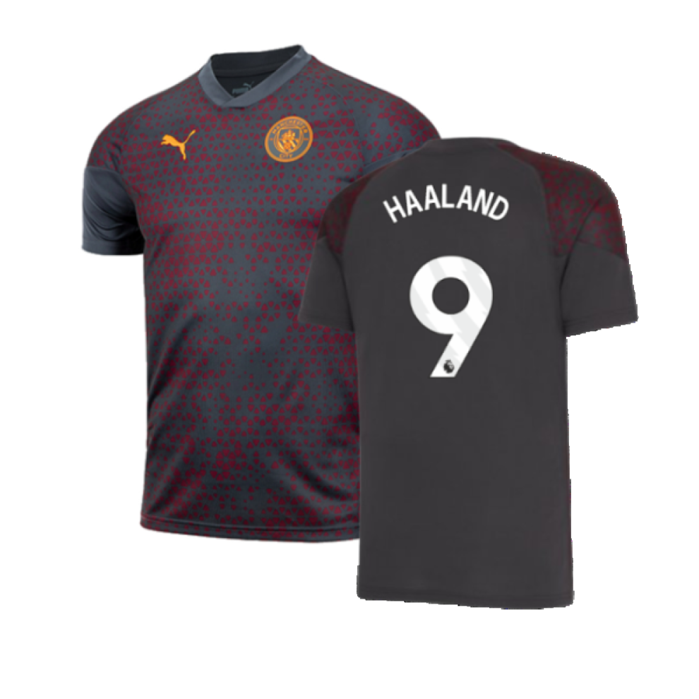 (XXL) 2023-2024 Man City Training Jersey (Strong Grey) (HAALAND 9)