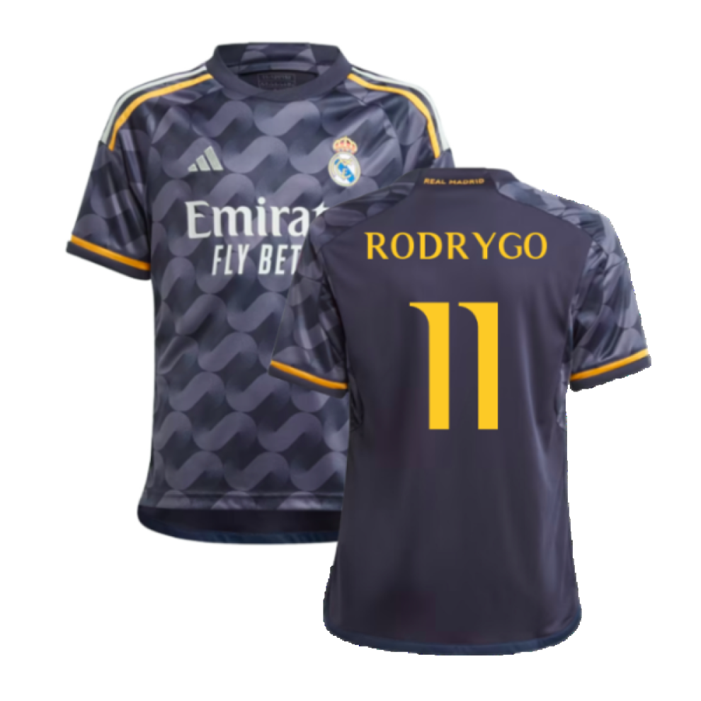 Adidas (Xxl) 2023-2024 Real Madrid Away Shirt (Kids) (Rodrygo 11)