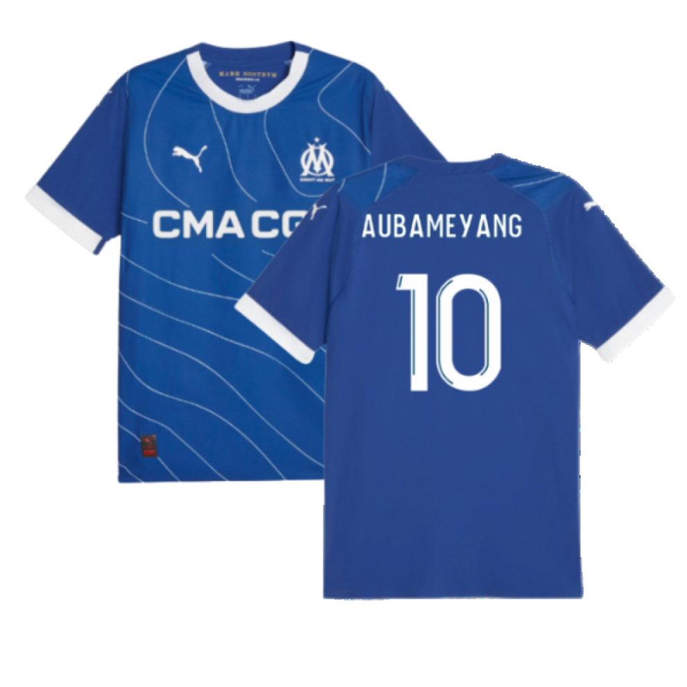 (XXL) 2023-2024 Marseille Away Shirt (Aubameyang 10)