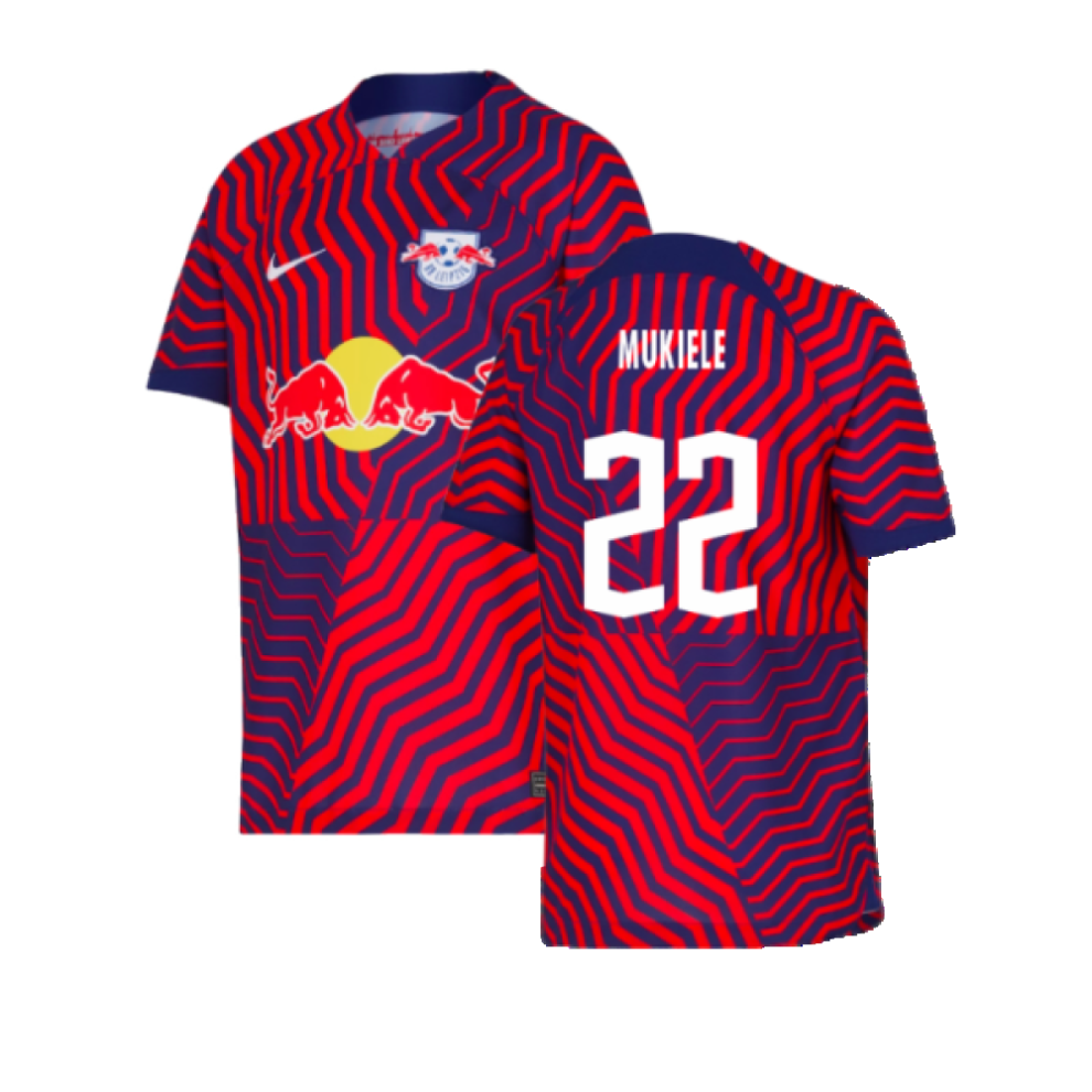 Nike (Mb) 2023-2024 Bull Leipzig Away Shirt (Kids) (Mukiele 22) Red