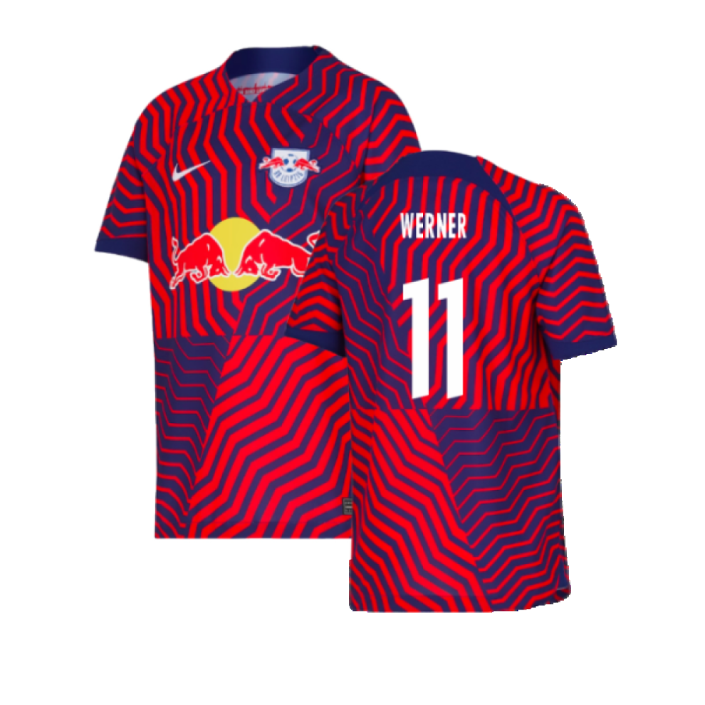 Nike (Mb) 2023-2024 Bull Leipzig Away Shirt (Kids) (Werner 11) Red