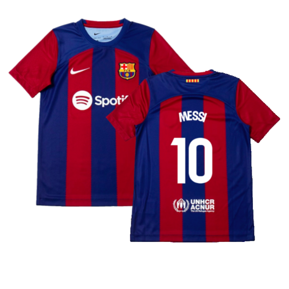 (XLB) 2023-2024 Barcelona Home Shirt (Kids) (Messi 10)