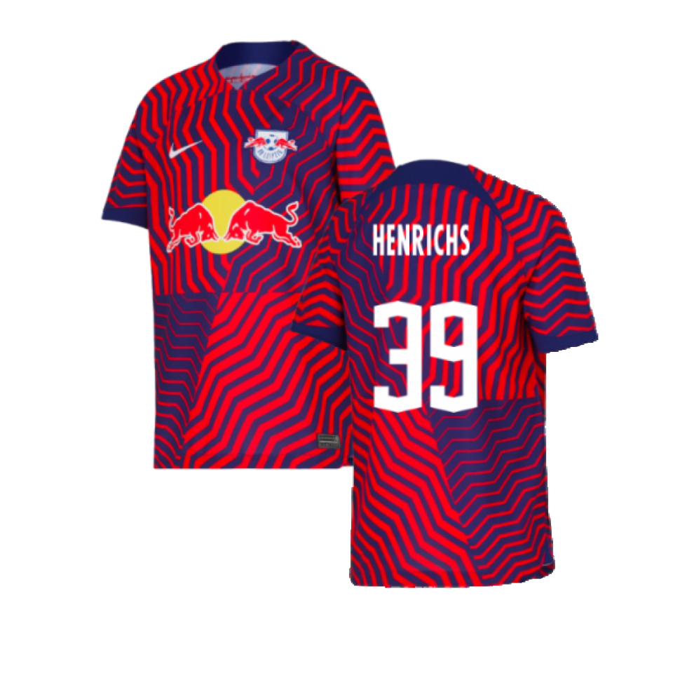 Nike (Mb) 2023-2024 Bull Leipzig Away Shirt (Kids) (Henrichs 39) Red