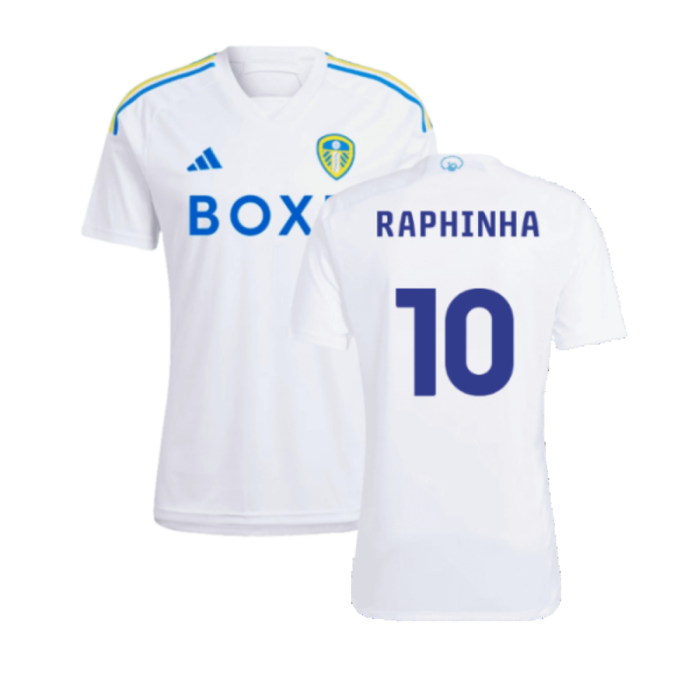 (XL) 2023-2024 Leeds United Home Shirt (RAPHINHA 10)