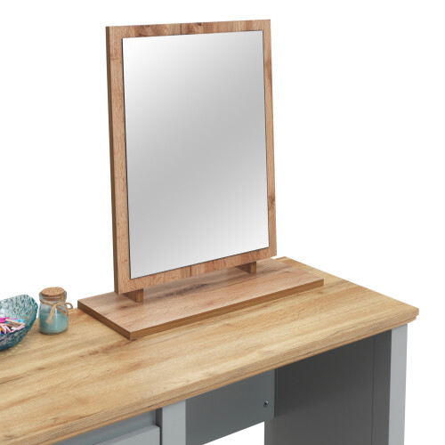 Timber Art Design UK Astbury Freestanding Dressing Table Bevelled Mirror