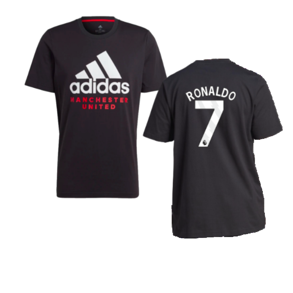 (S) 2023-2024 Man Utd DNA Graphic Tee (Black) (Ronaldo 7)