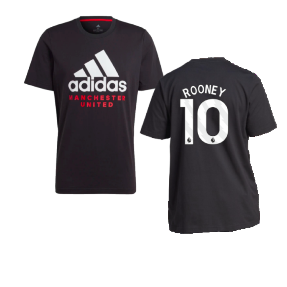 (M) 2023-2024 Man Utd DNA Graphic Tee (Black) (Rooney 10)