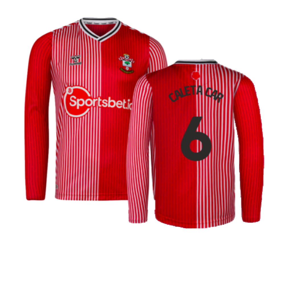 (M) 2023-2024 Southampton Long Sleeve Home Shirt (CALETA CAR 6)