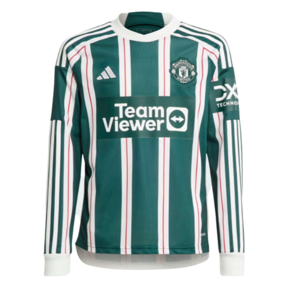 (XXL) 2023-2024 Man Utd Away Long Sleeve Shirt (Kids)