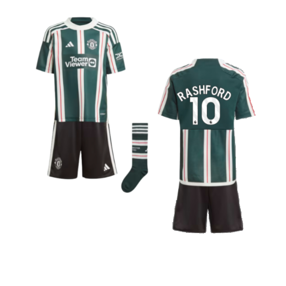 Adidas (3-4 Years) 2023-2024 Man Utd Away Mini Kit (Rashford 10)