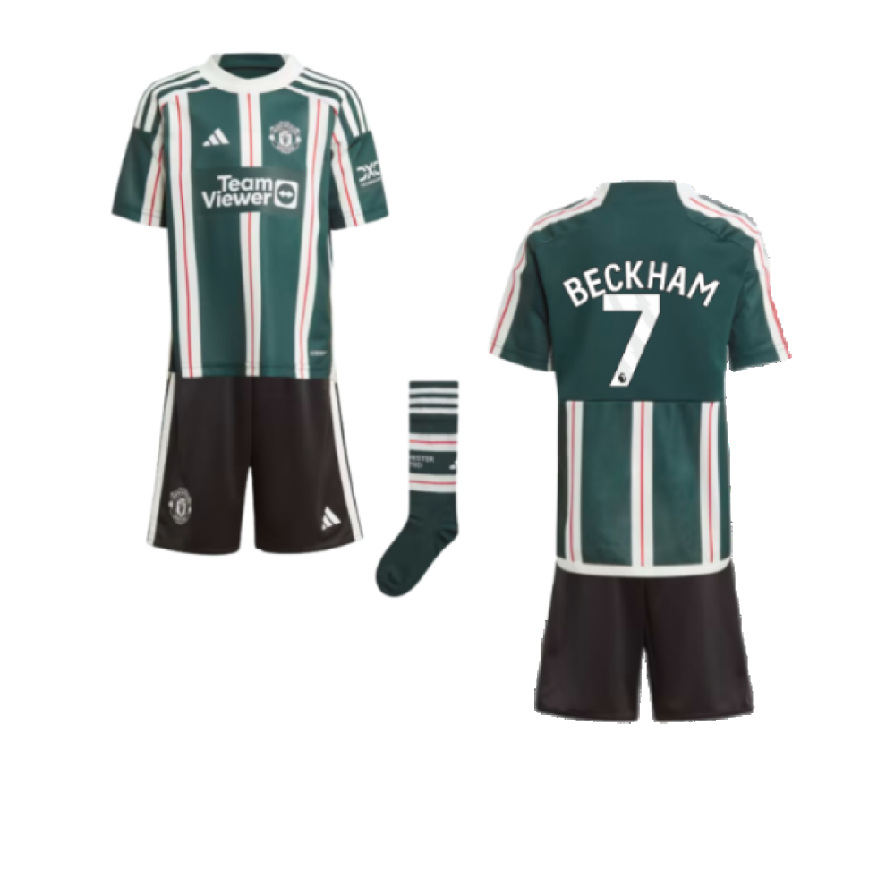 (5-6 Years) 2023-2024 Man Utd Away Mini Kit (Beckham 7)